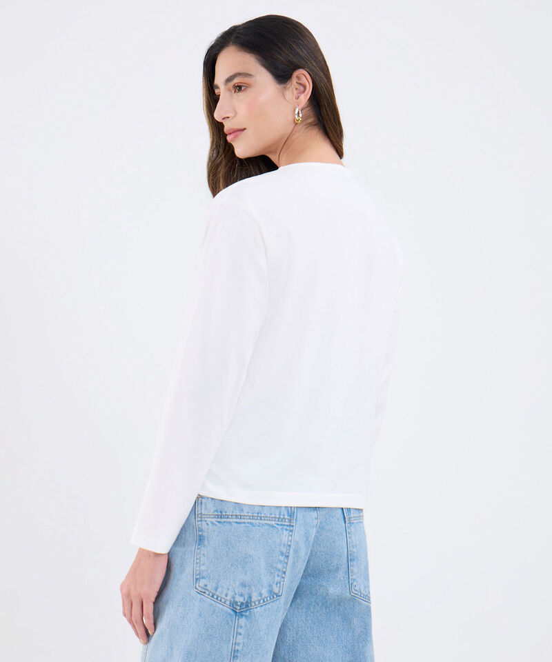 Camiseta Manga Larga Con Detalle