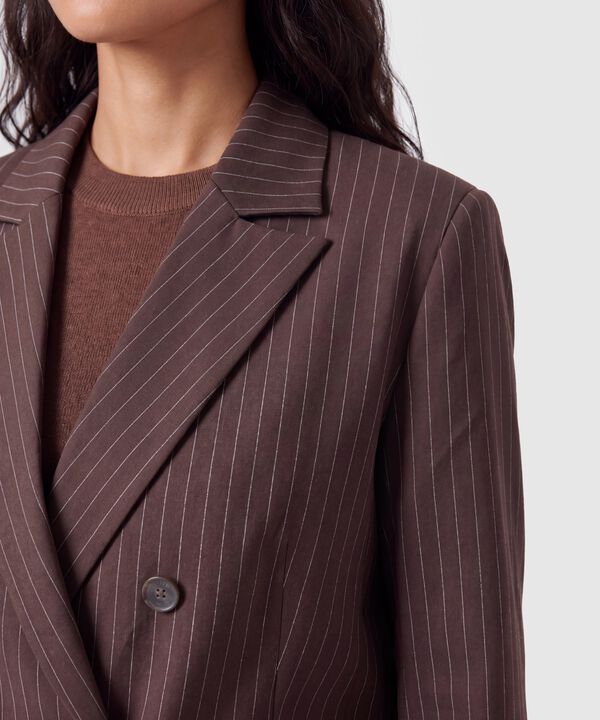 Chaqueta Tipo Blazer Cruzada Para Mujer