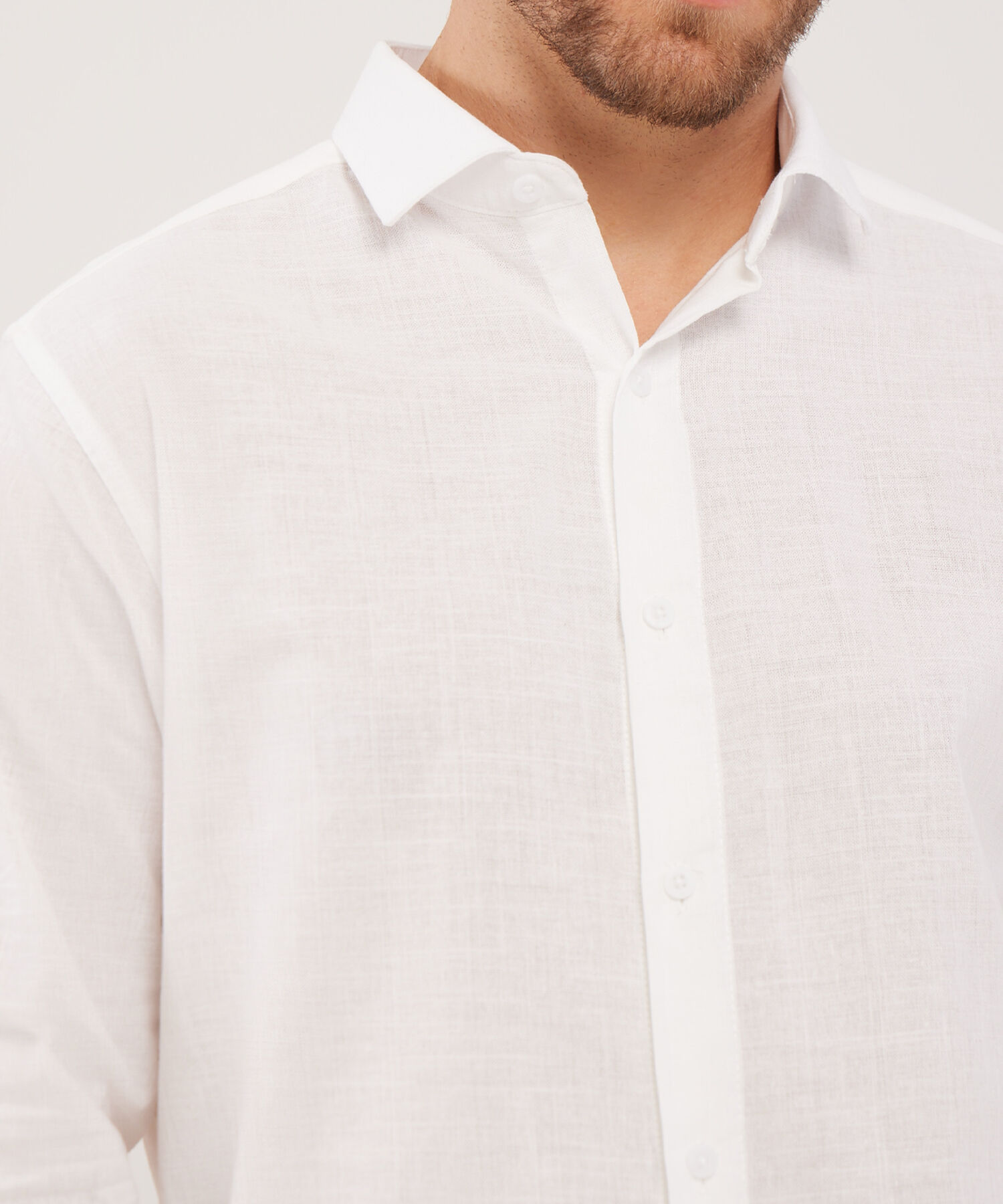 Camisa Guayabera Cuello Camisero Abierto Mini