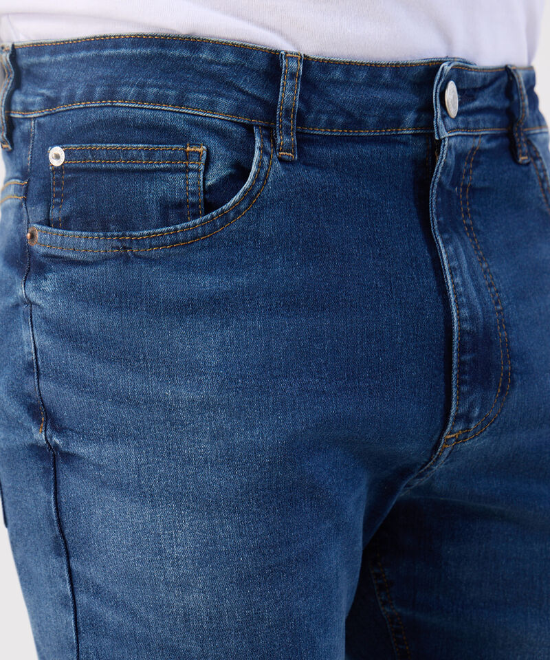 Jean Slim Fit Desgaste Medio Para Hombre