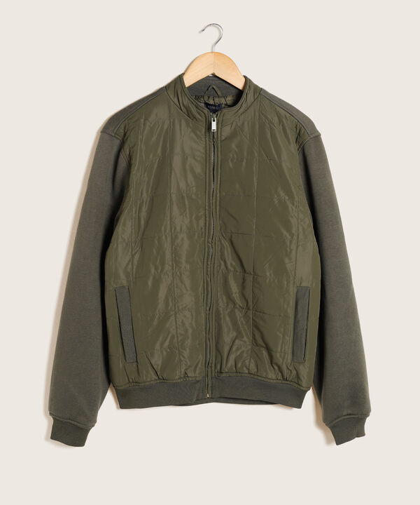 Chaqueta Acolchada De Punto Y Plano