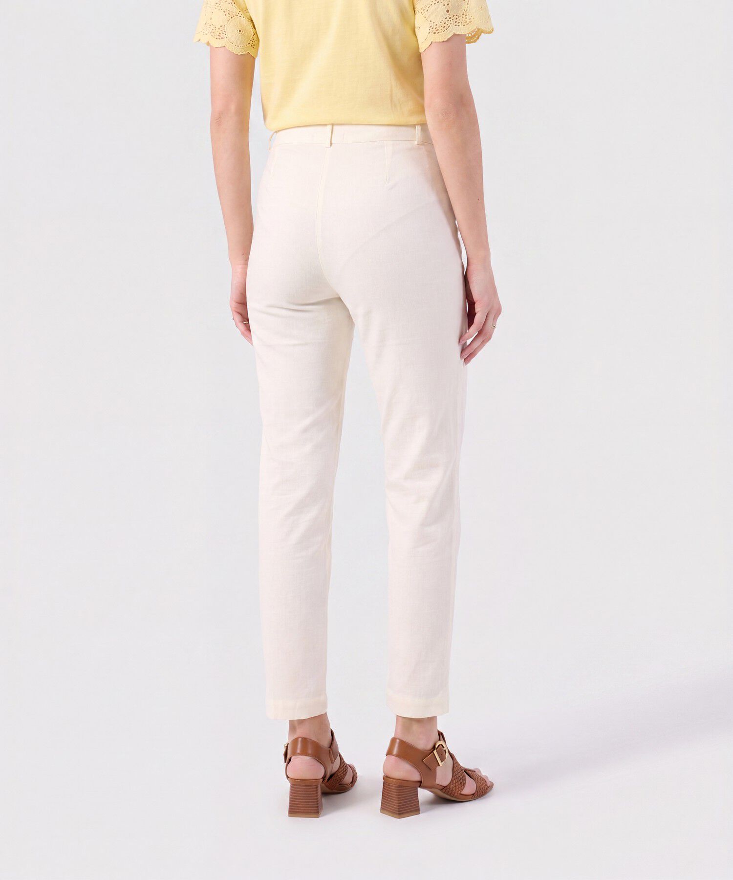 Pantal&oacute;n Chino De Tiro Alto Para Mujer