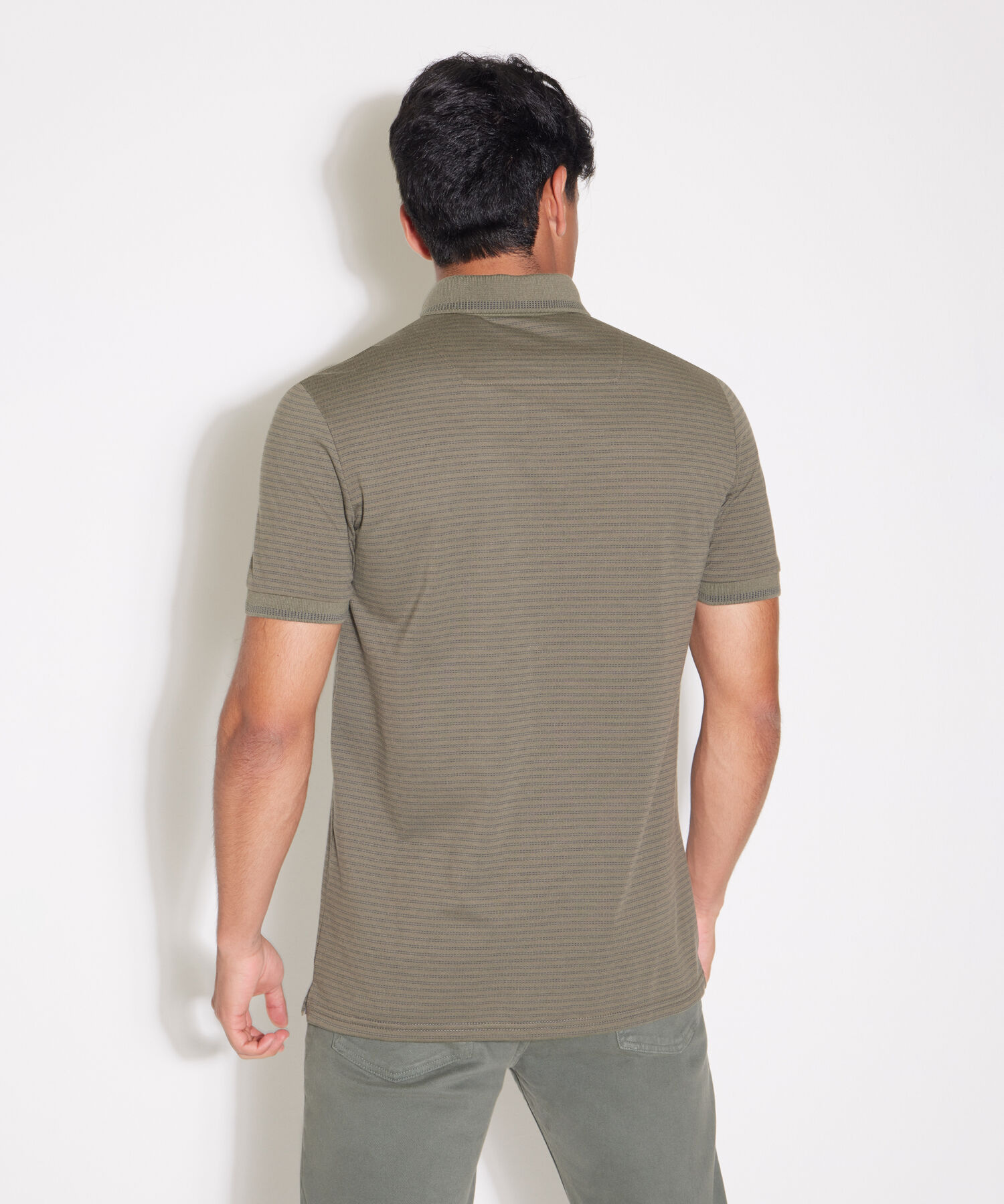 Polo Cuello Tejido Con Pechera Tejida