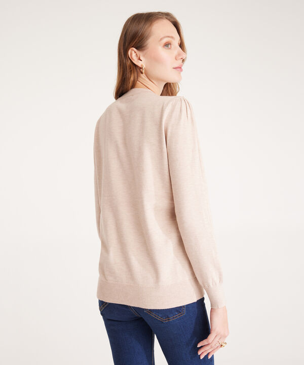 Saco cuello Redondo Con Detalle De Botones En Hombro Manga Larga