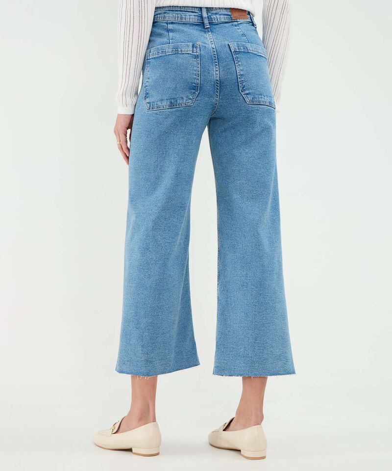 Jeans Culotte Tono Claro