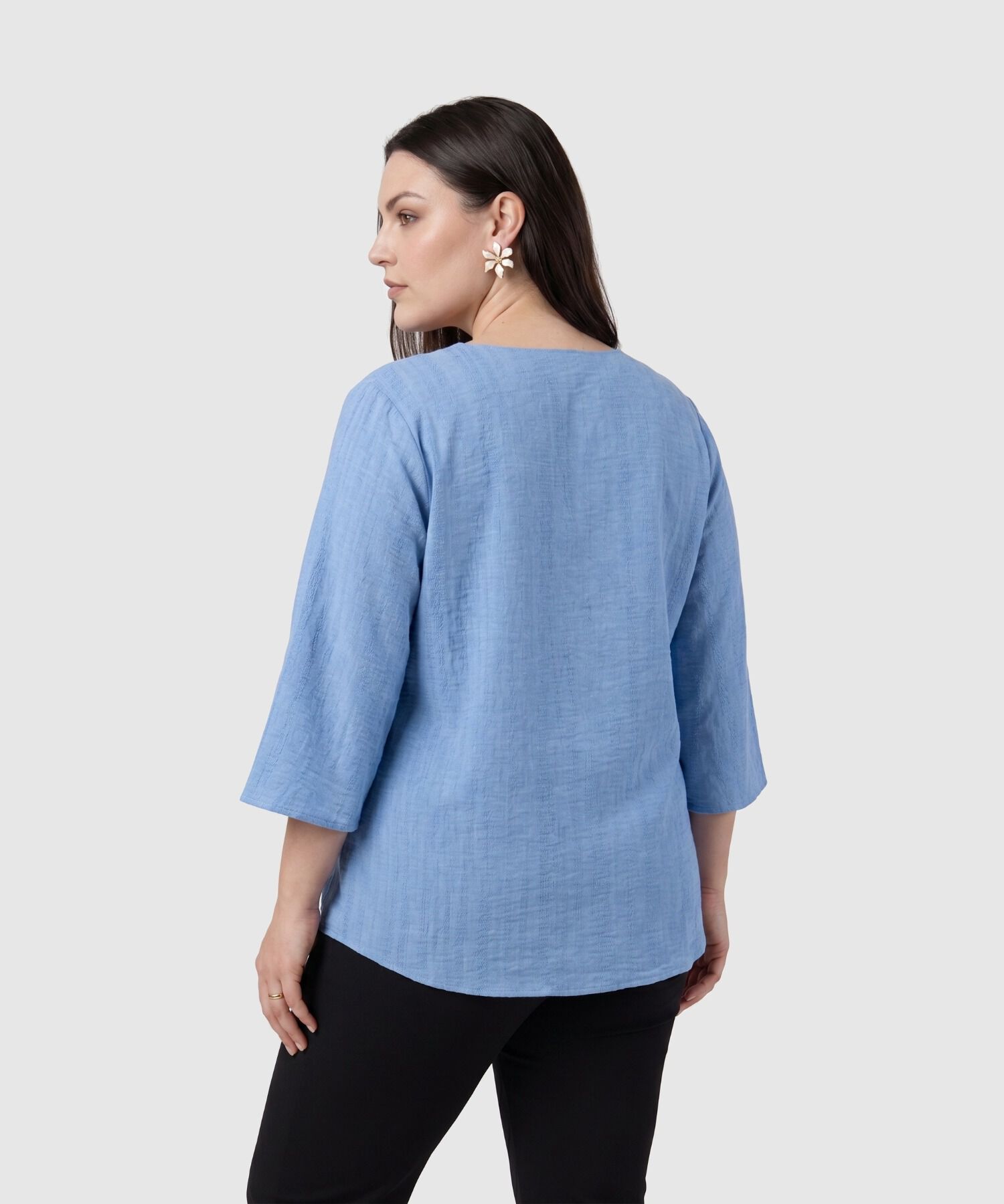 Blusa Con Textura Y Cuello En V Mujer Curvy