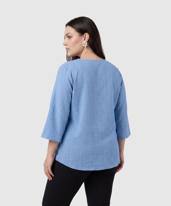 Blusa Con Textura Y Cuello En V Mujer Curvy