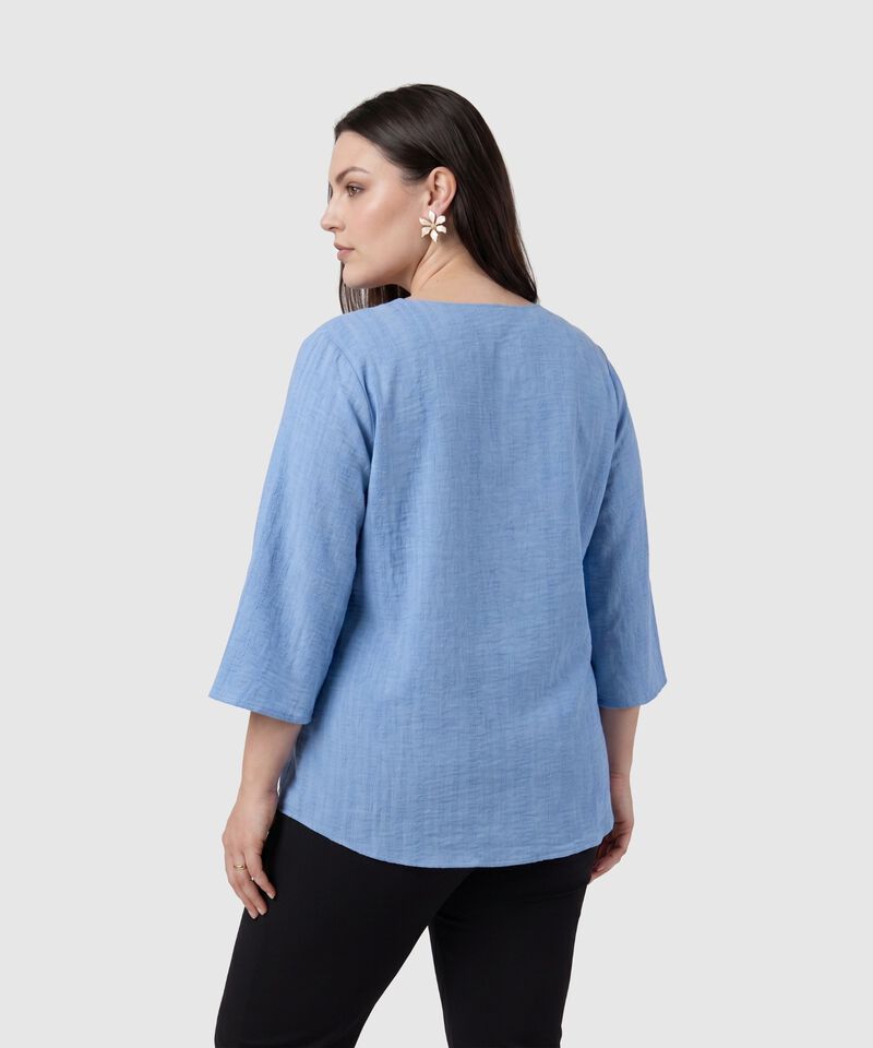 Blusa Con Textura Y Cuello En V Mujer Curvy