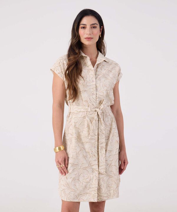 Vestido Estampado Manga Corta  image number null