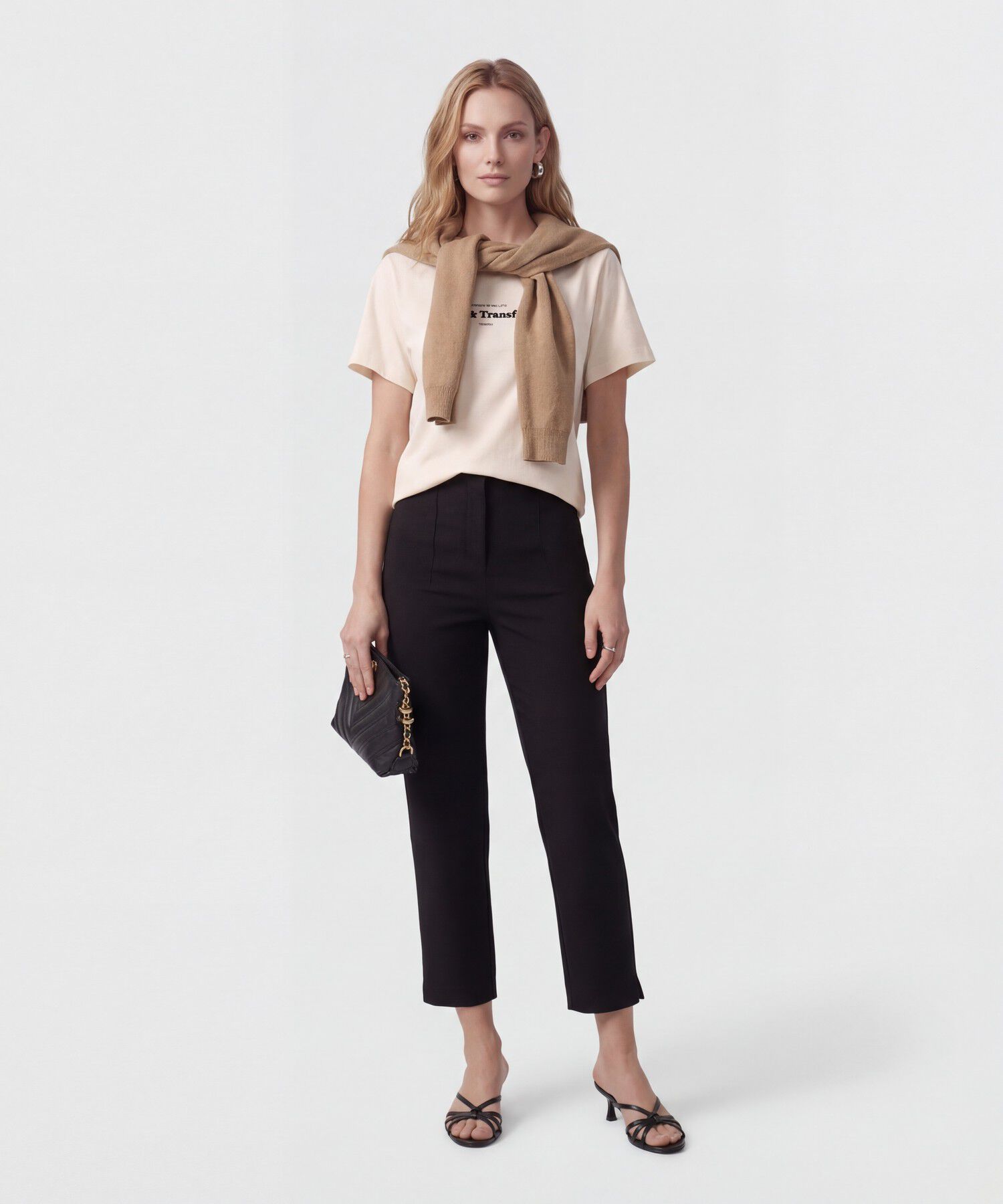 Pantal&oacute;n Unicolor De Tiro Alto Para Mujer