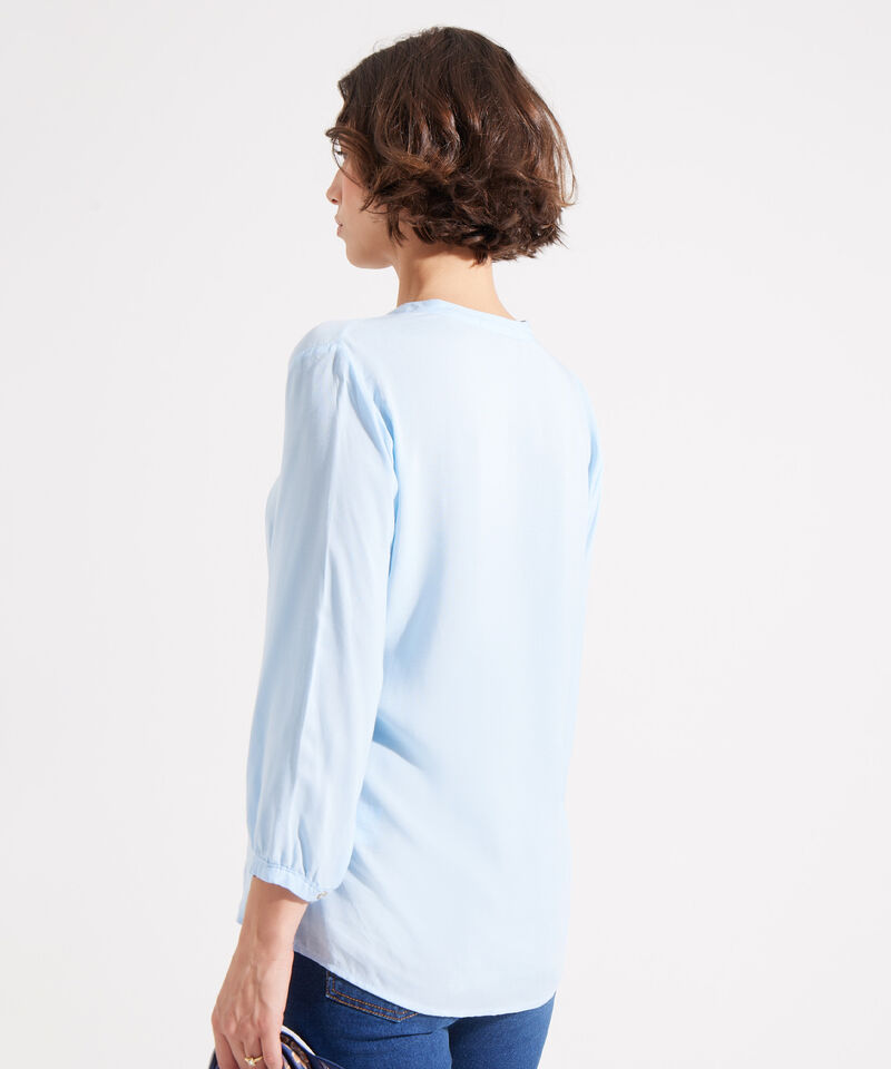 Blusa con Cuello Mao