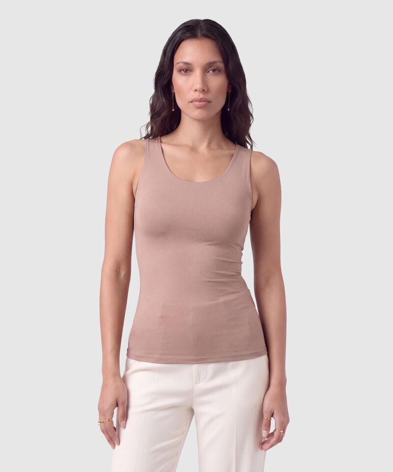 Camiseta B&aacute;sica De Manga Sisa Para Mujer