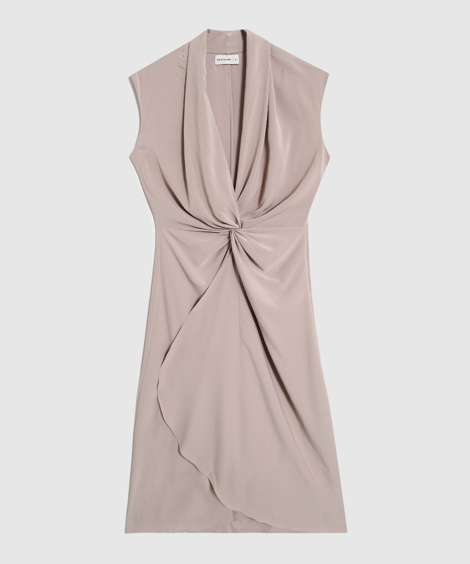 Vestido Midi Cruzado Con Nudo Frontal Para Mujer