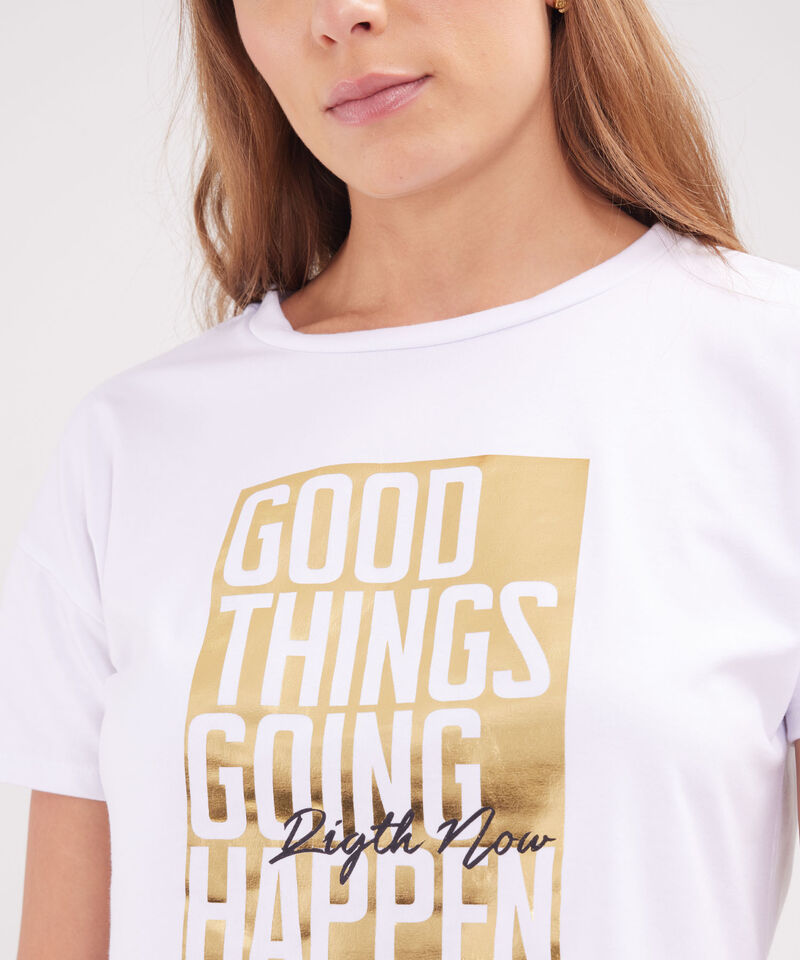 Camiseta Manga Corta Corrida Con Screen En Frente