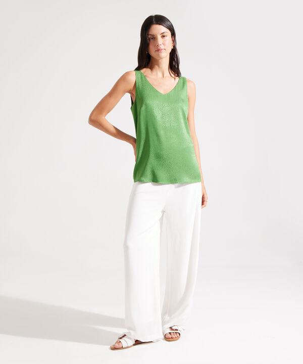 Blusa Tiras Unicolor