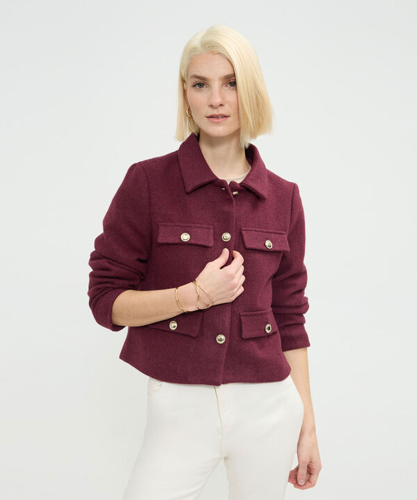 Chaqueta Unicolor Con Botones Dorados image number null