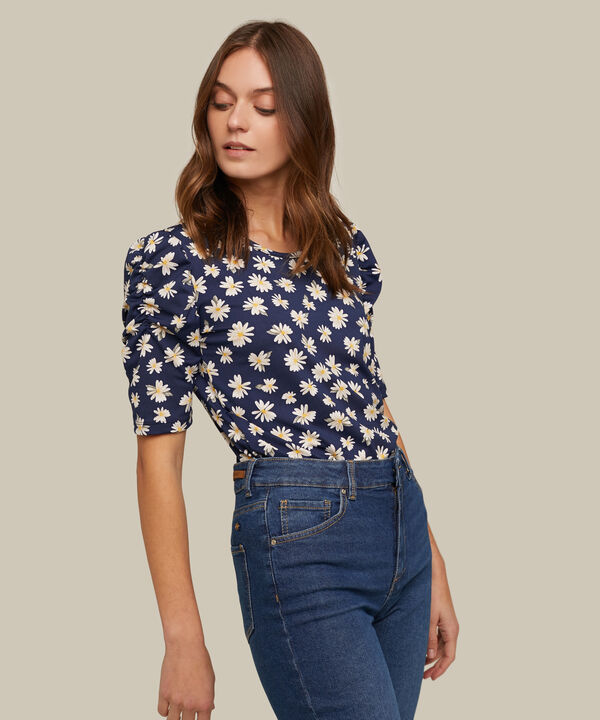 Camiseta Estampada con Ruche