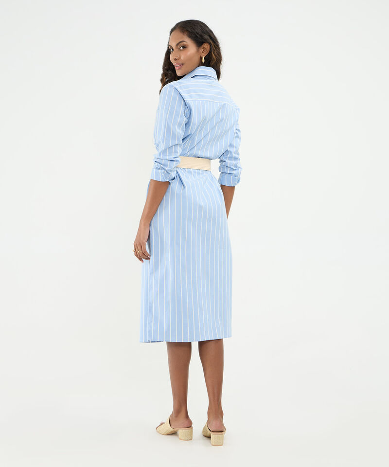 Vestido Camisero Manga Larga Para Mujer