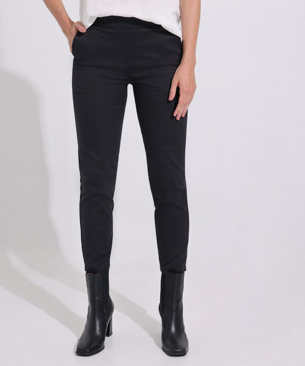 Leggings Unicolor Con Elástico Interno