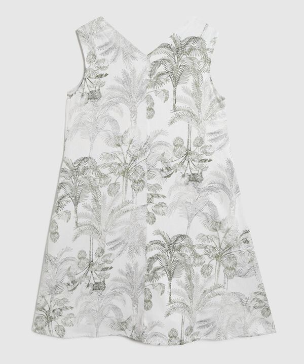 Vestido Corto Estampado Manga Sisa  image number null