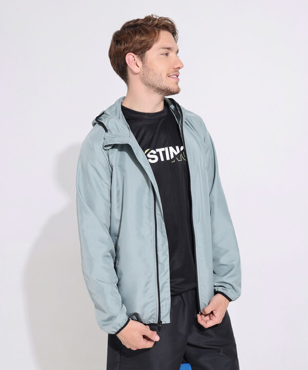Chaqueta Deportiva Tejido Plano Unicolor, Manga Ranglan