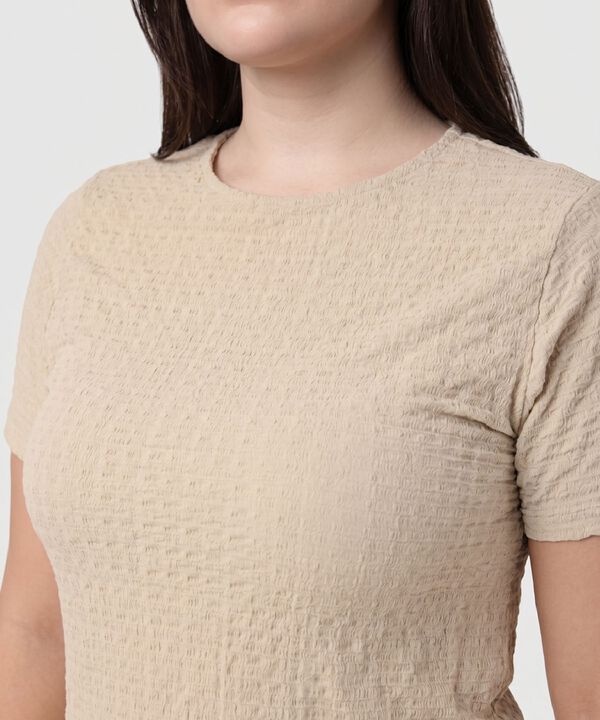 Camiseta Texturizada Ajustada Mujer Curvy