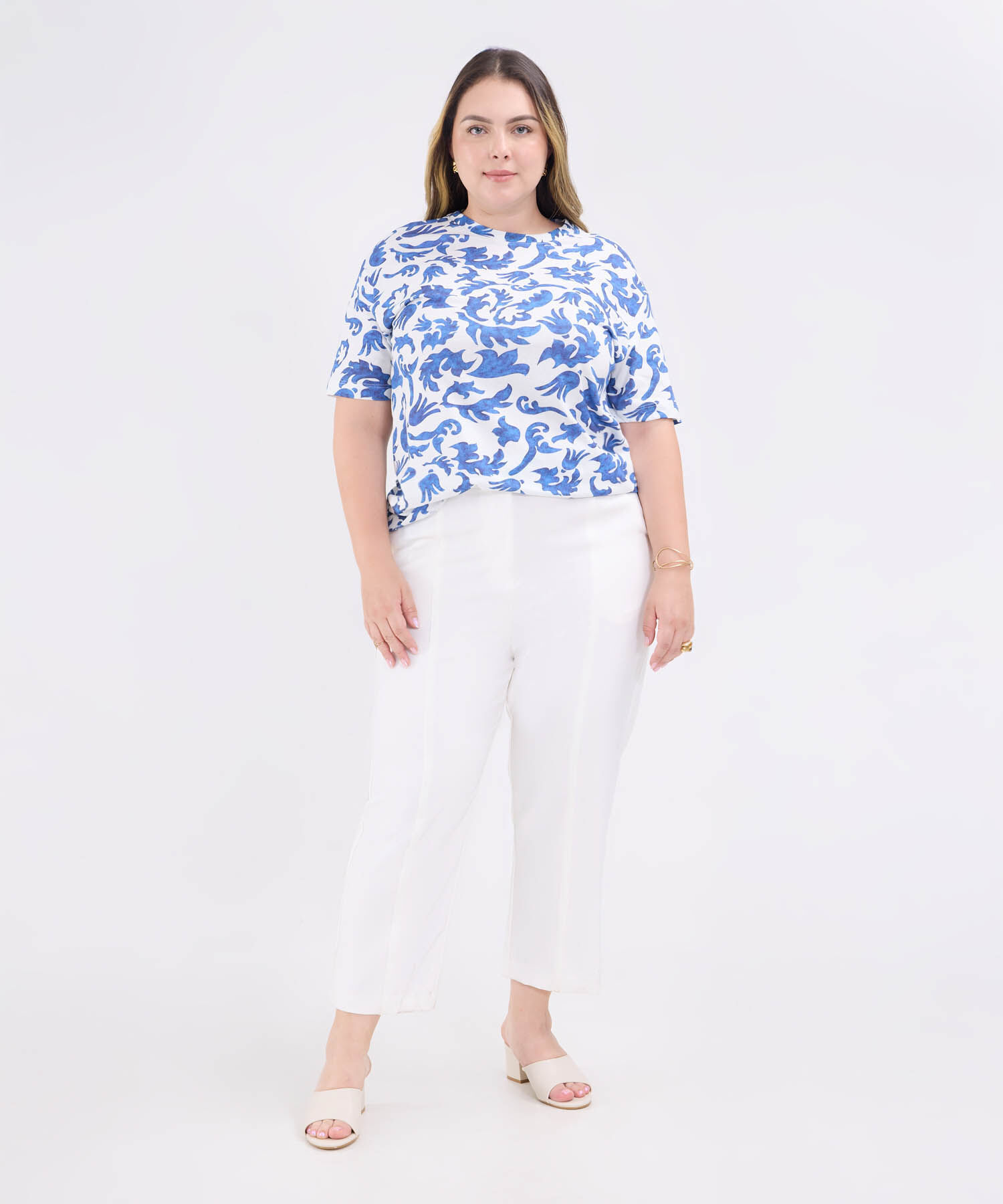 Camiseta Estampado Botánico