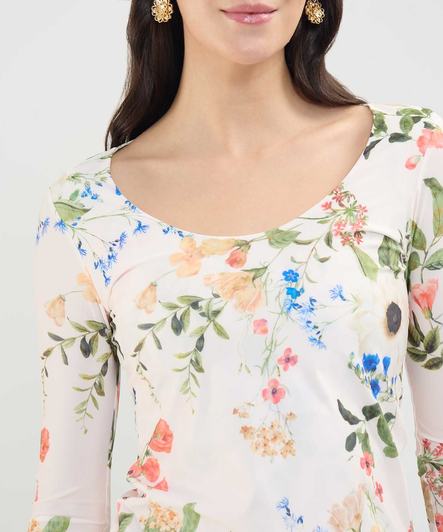 Camiseta Manga ¾ Estampada