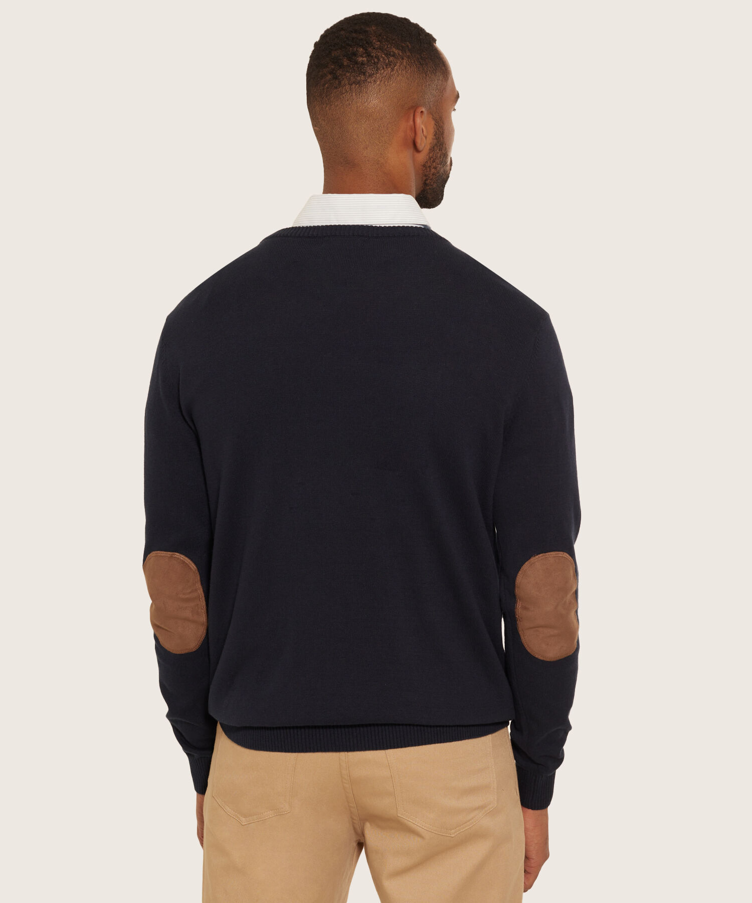 Saco Cuello Redondo Con Coderas