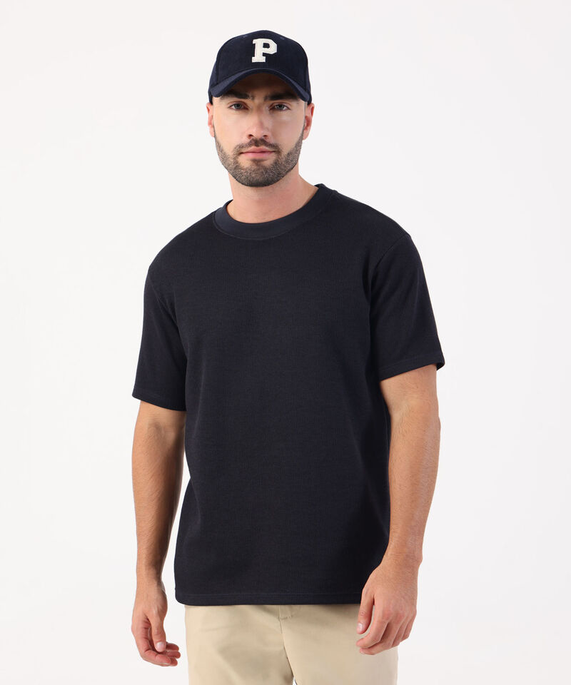 Camiseta Texturizada De Cuello Redondo Para Hombre