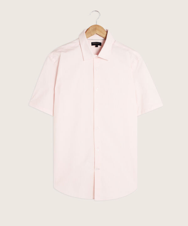 Camisa Manga Corta con Cuello Camisero Blanco