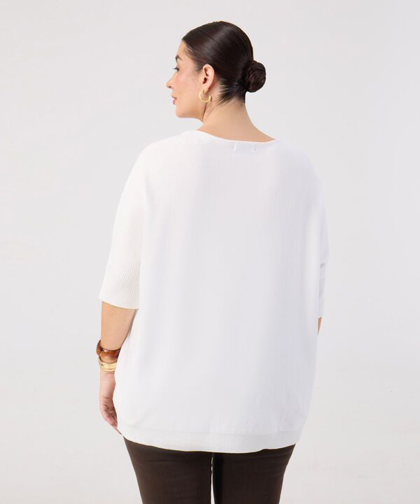 Saco Manga Media Acanalada Para Mujer Curvy