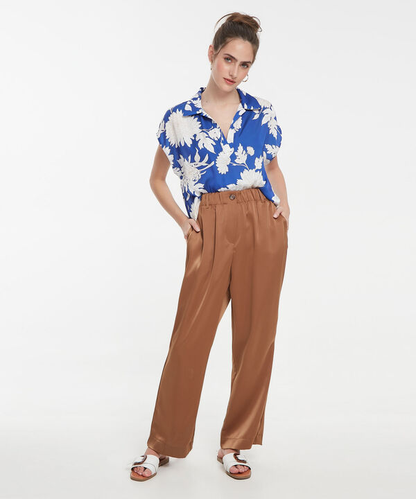 Blusa A Manga Corta Corrida