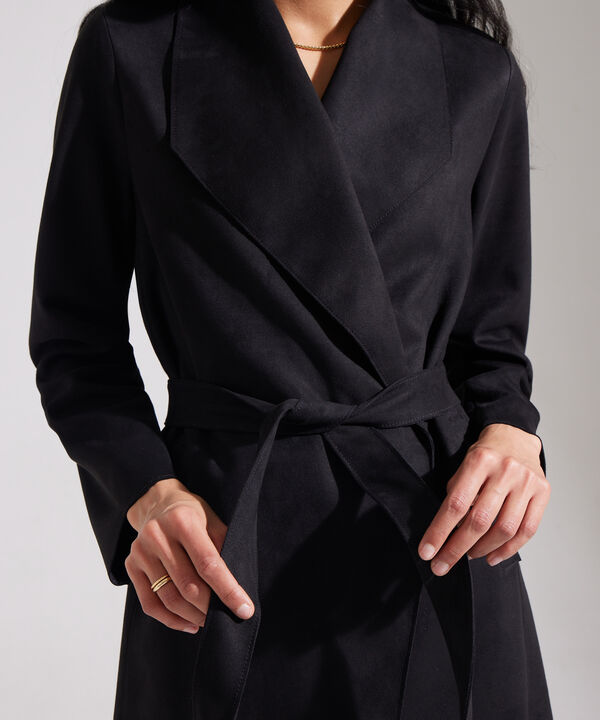 Chaqueta Unicolor Tipo Trench image number null