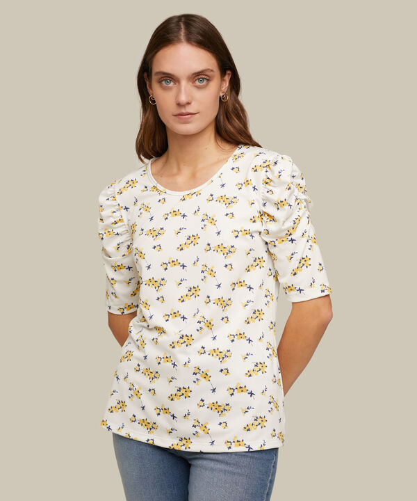 Camiseta Estampada con Ruche image number null
