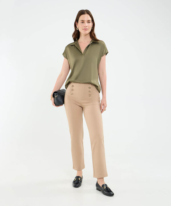 Leggins con botones en frente para mujer image number null