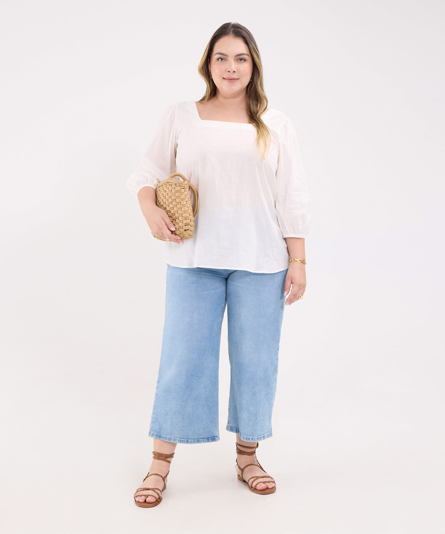 Blusa Escote Cuadrado