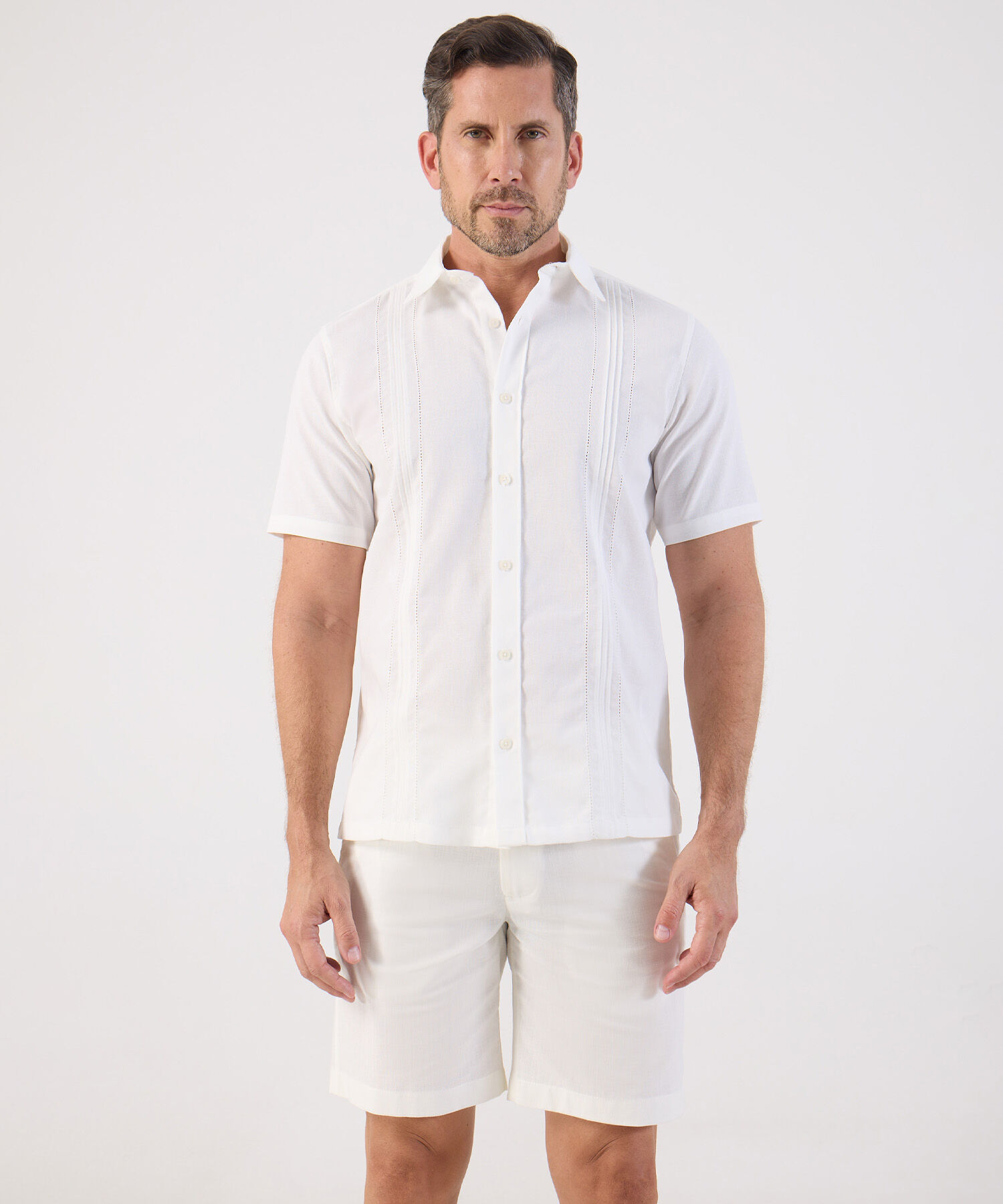 Camisa Guayabera Manga Corta Para Hombre