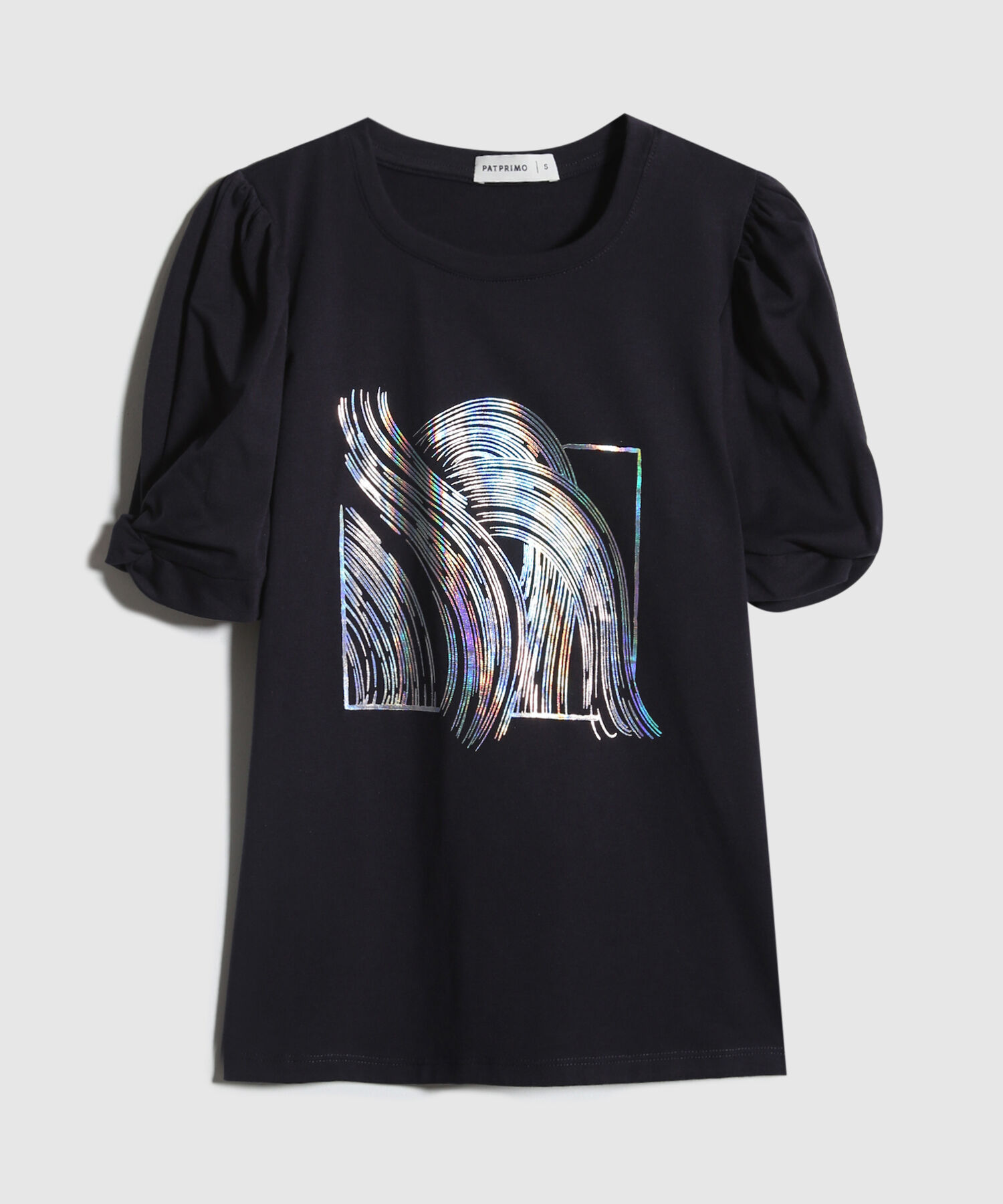 Camiseta Con Screen En Frente  Escote Redondo