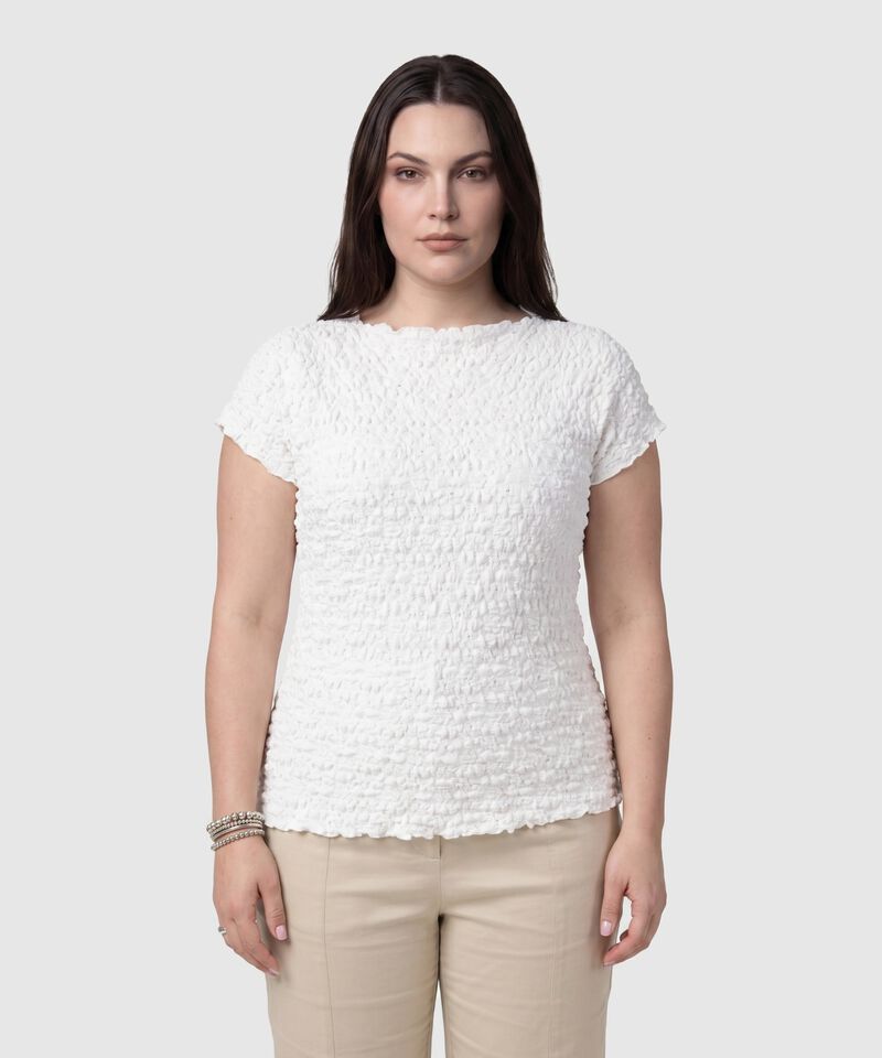 Camiseta De Textura Ligera Para Mujer Curvy