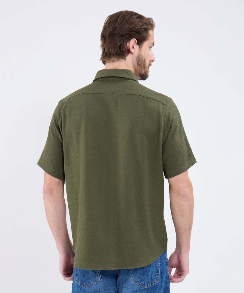 Camisa Unicolor Con Bolsillo