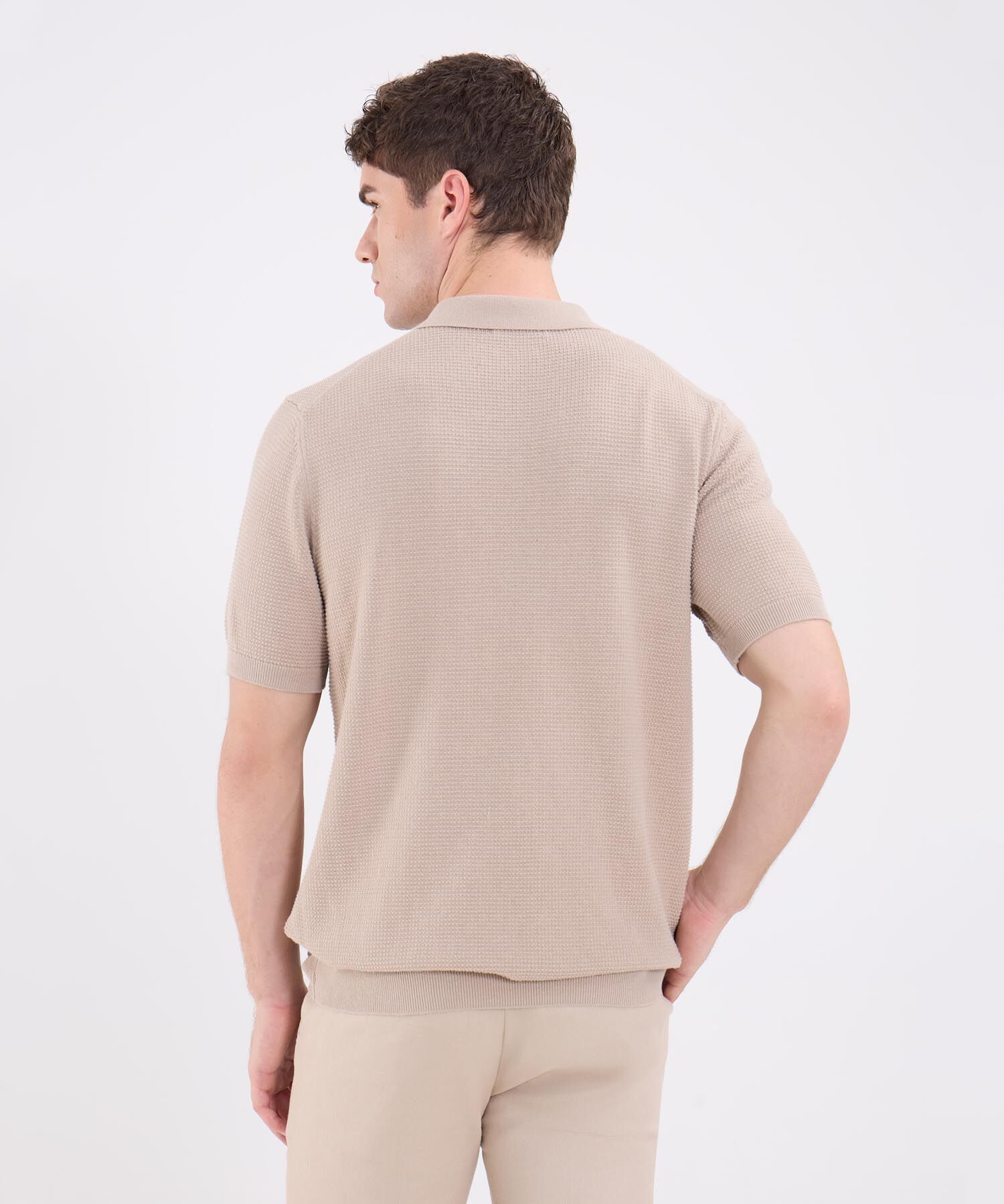 Polo Unicolor Con Cremallera