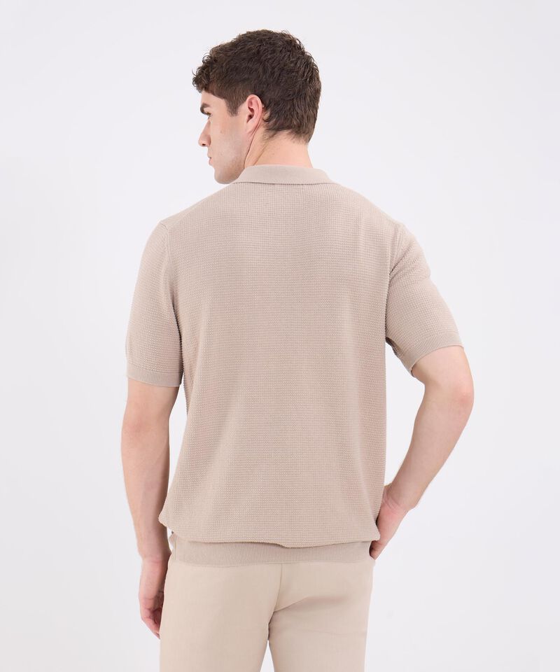 Polo Unicolor Con Cremallera