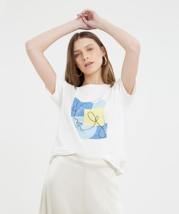 Camiseta Manga Corta Corrida Con Screen En Frente