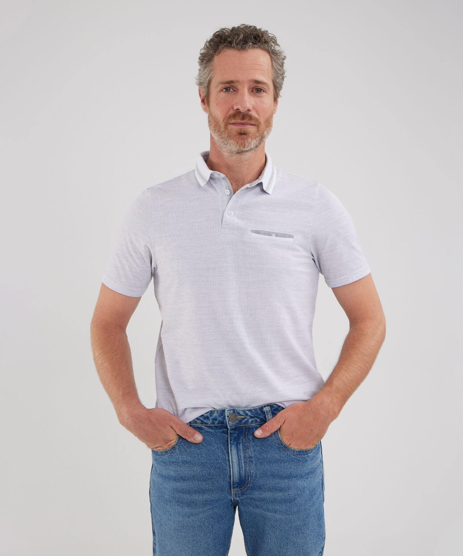 Polo Preteñida Cuello Tejido
