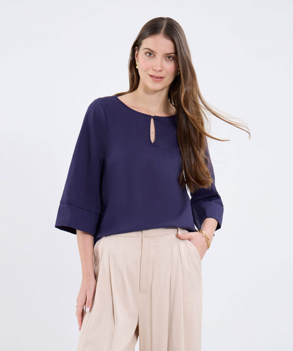 Blusa Manga ¾ Unicolor image number null