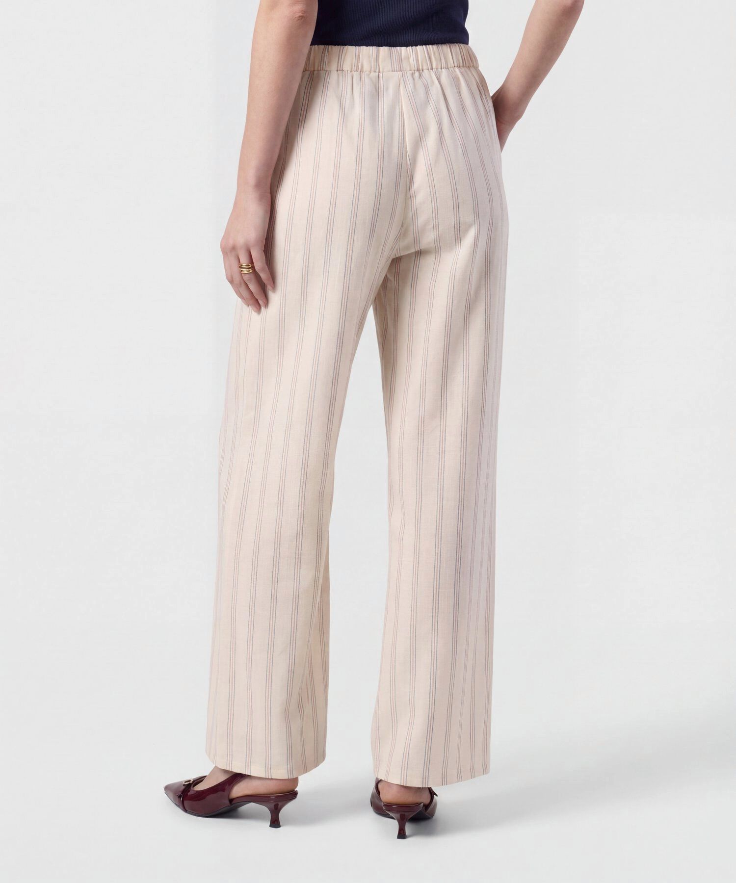 Pantal&oacute;n Wide Leg Con Cord&oacute;n Para Mujer