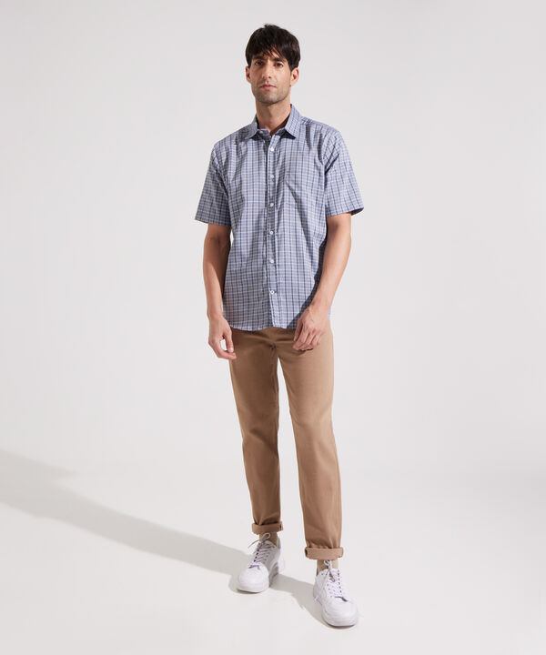 Camisa Manga Corta , Cuello Formal