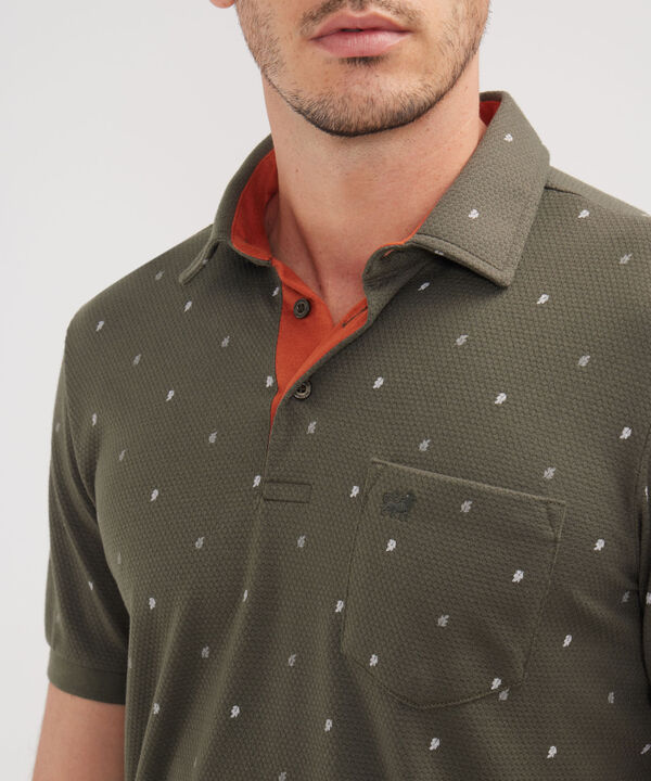 Polo Estampada Cuello Maquina