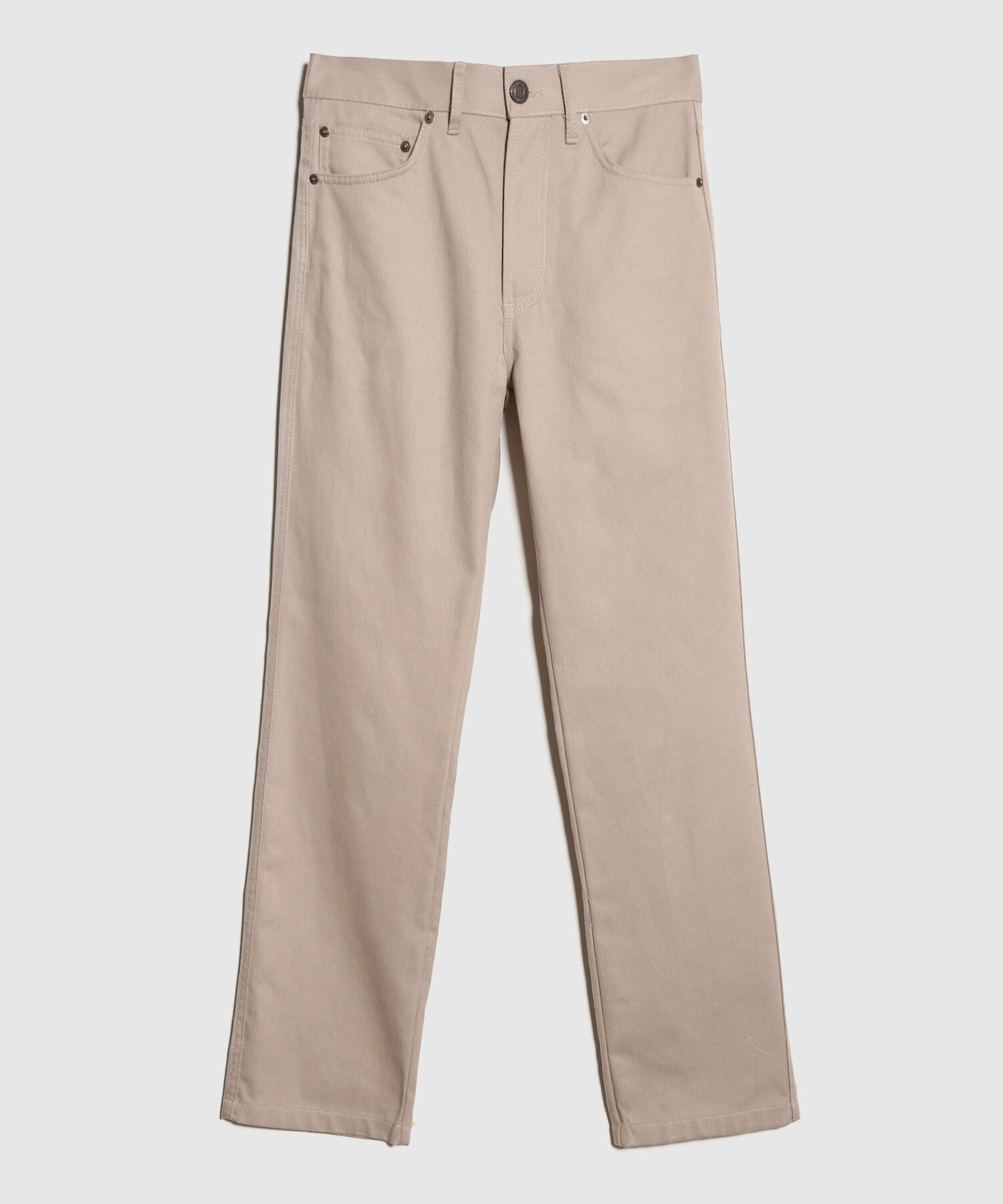 Pantalon Unicolor, 5 Bolsillos, Silueta Regular Fit